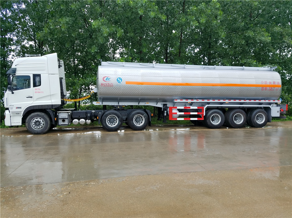 Dongfeng Tianlong 3-осный [42 кубических метров] алюминиевый сплав топливозаправщик полуприцеп