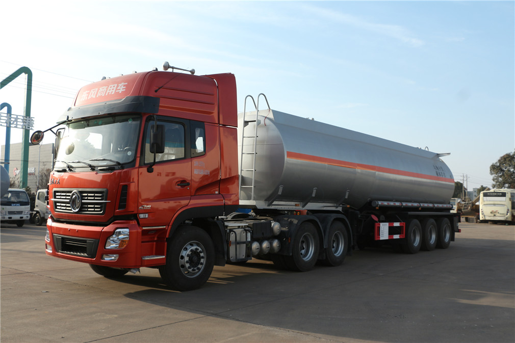 Dongfeng Tianlong 3-осный [42 кубических метров] алюминиевый сплав топливозаправщик полуприцеп