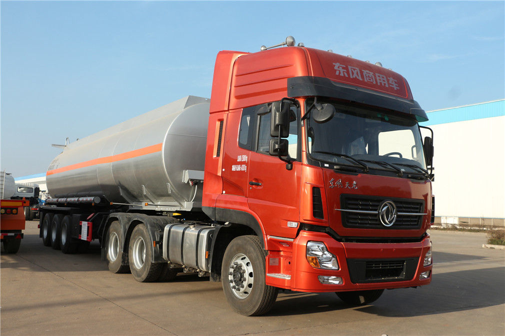 Dongfeng Tianlong 3-осный [42 кубических метров] алюминиевый сплав топливозаправщик полуприцеп
