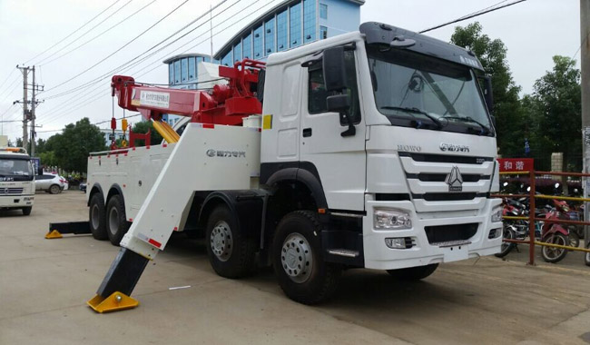 【360° Rotating Crane】 Большой спасательный автомобиль Haowo группы Shagang