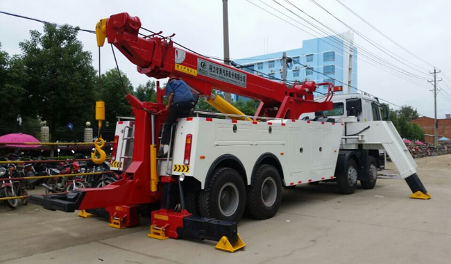 【360° Rotating Crane】 Большой спасательный автомобиль Haowo группы Shagang