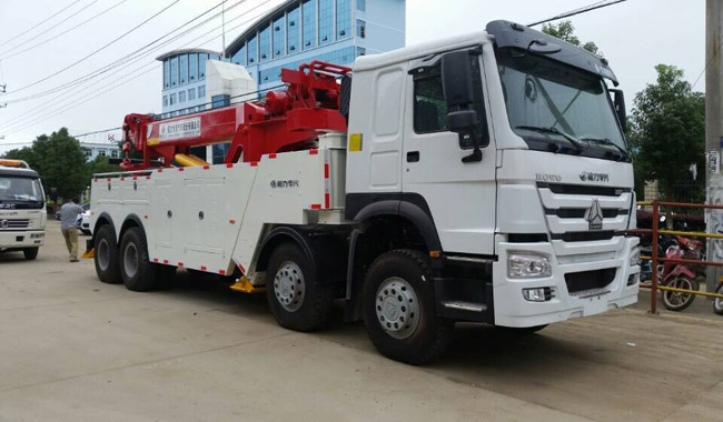 【360° Rotating Crane】 Большой спасательный автомобиль Haowo группы Shagang