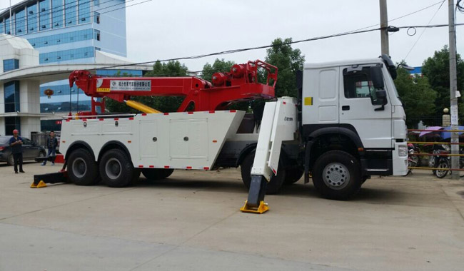 【360° Rotating Crane】 Большой спасательный автомобиль Haowo группы Shagang
