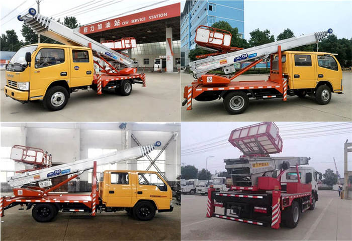 (28 - 33 метра, голубой значок) Dongfeng двурядный · Лестница фура
