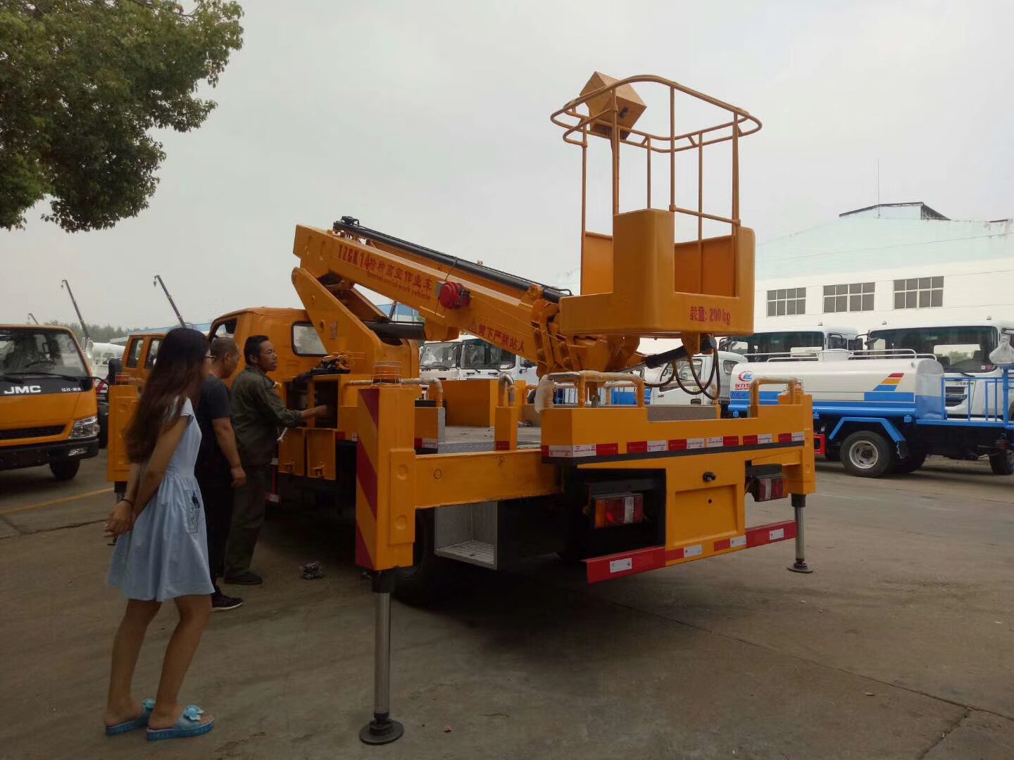 (12-16 метров, Blue Label) Jiangling однорядная телескопическая платформа для aerial работы