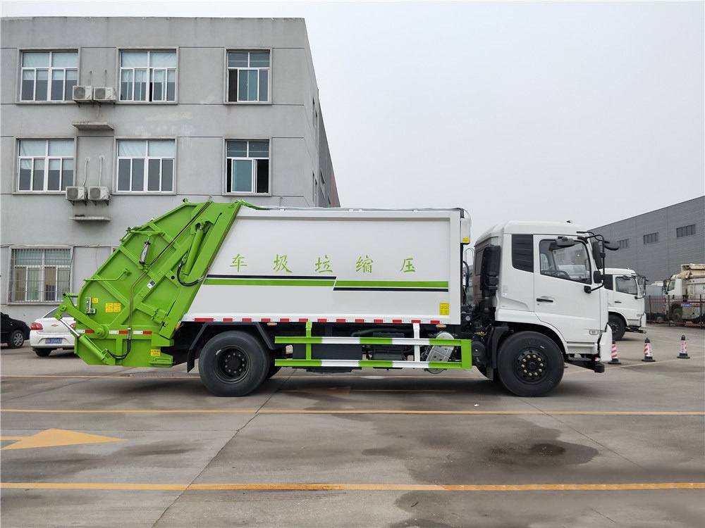 【14 кубических】 Dongfeng Tianjin модель сжатого мусоровоза