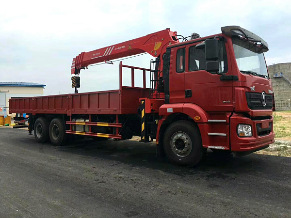 Шaanxi Auto Delong 14-тонный трёхосный прицепной кран с八-колёсным приводом, изготовленный компанией Sany Heavy Industry
