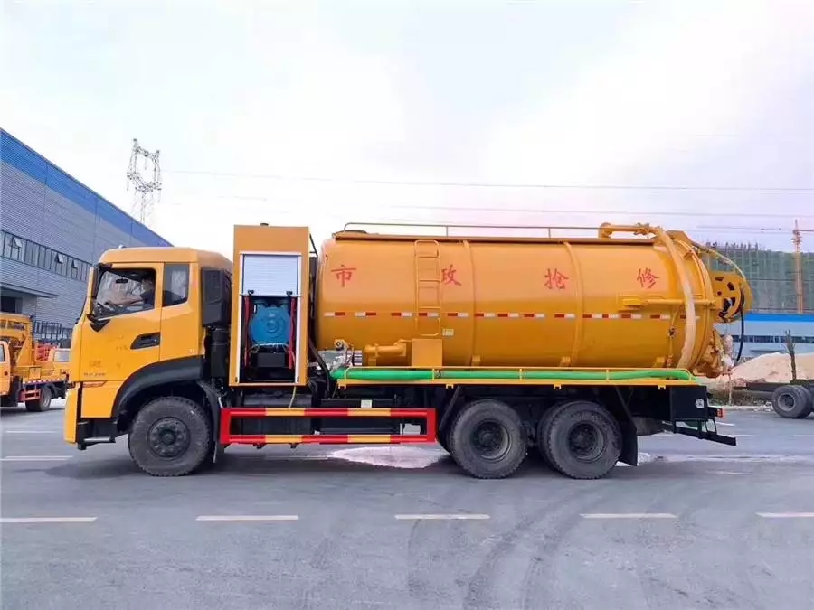 автомобиль для чистки и всасывания сточных вод Tianlonghao Двойной мост 20 тонн