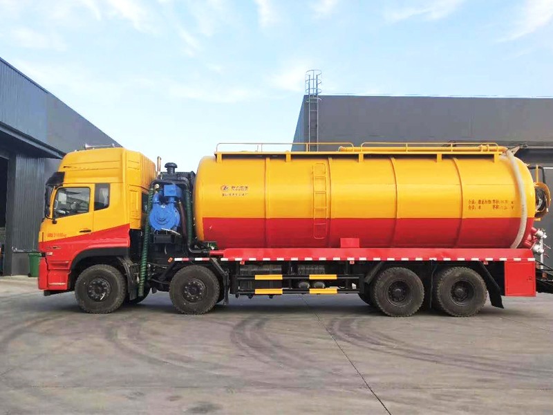 Dongfeng передний четыре задний восемь清洗和 ассенизационный машина.
